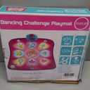 SUNLIN Dance Mat - Rhythm Step Play Mat - Dance Game Toy Pad with LED Lights, Gift for Kids Girls 3-12, Adjustable Volume, Built-in Music, 3 Challenge Levels (Pink)