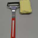 GRILLART Grill Brush Bristle Free. Steam Wizards BBQ Replaceable Cleaning Head, Unique Seamless-Fit Scraper Tool for Cast Iron/Stainless-Steel Grates, Safe Barbecue Grill Cleaner-Red