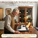 Vintage Portable Manual Typewriter with Ribbon & 100 Sheets Kraft Paper