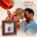 Anniversary Shadow Box Frame Gift for Him Her - Aniversario Gifts for Men, Women & Couples - Romantic Valentines Day Wedding Birthday (Brown)