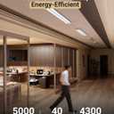 Sunco Motion Sensor 4ft LED Shop Light, Garage Lights Ceiling LED Plug-in Fixtures, 40W, 5000K Daylight, 4300 Lumens, Frosted, Motion Activated, Linkable Suspension Mount, ETL