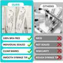 120 PCS 3ml Syringe with Cap for Liquid, Oral Syringe without Needles for Medicine Dropper, Colostrum Collect, Feeding Pets, Liquid Measuring, Individually Sealed, Luer Slip