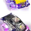 Light-Up Monster Truck Toys (2-Pack)  Push-&-Go Cars with Glowing Wheels  Birthday Gift for Toddlers, Boys & Girls Ages 3+  Durable Friction-Powered Trucks  Batteries Included