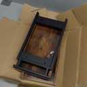 KLM Countertop Coffee Station Organizer, 2 Tier Wooden Shelf for Coffee Bar Accessories, Condiment Storage Caddy for Kitchen, Bathroom Counter Organizer, Home, Office - Brown