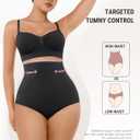FeelinGirl Body Shaper Tummy Control Shapewear Underwear High Waisted Shaping Briefs Panty Girdle (Black, M/L)