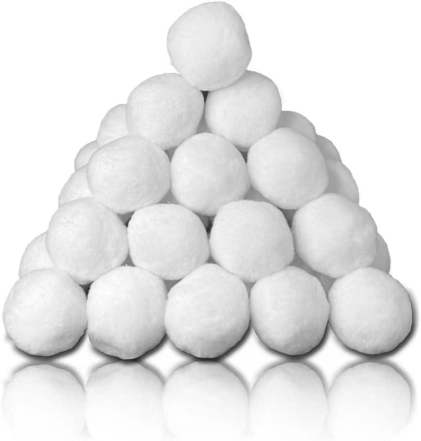 Supoice 30 Pack Snow Fight Balls 3 Inch Large Size Christmas & Winter Holiday Realistic Fake Snow Toys for Indoor & Outdoor Snow Fight & Toss Game