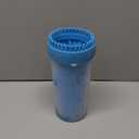 Dog Paw Cleaner Kit - Blue, for L/XL Dogs, Quick Clean No Full Bath, 5-in-1 Bath Grooming Kit, Exclusive Cup-Mounted Brush Head, Grip Silicone Brush, 3 Absorbent Towels, Fits Lab