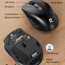 Redragon Wireless Mouse for Laptop, 2.4G Optical Computer Mouse 5-Level 4000DPI, Office Cordless USB Mice, 6 Buttons, 18 Months Battery, Portable for PC, Chromebook, Wins, Mac, Small to Medium Hand
