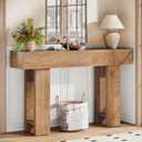 Cealform Console Tables for Entryway, 47.2 Inches Long Sofa Table Behind Couch, Farmhouse Wooden Style Entry Way Table for Living Room, Hallway, Entrance, Foyer (Light Brown)