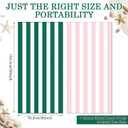 Peryiter 4 Pcs Pink and Green Cabana Striped Beach Towel 60x30 Inch Palm Beach Pool Towel Quick Dry Sand Resistant Microfiber Absorb Water for Summer Cabana Bachelorette Swimming Pool Party