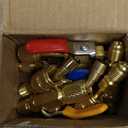 Mudder 7 Pieces Air Conditioning Refrigerant Angled Compact Ball Valve 1/4 Inch for R410A R134A R12 R22 HVAC and R410A Adapter 5/16 Inch Female to 1/4 Inch Male Flare for Mini Split System