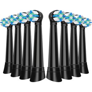 8 Pack IO Brush Head Compatible with Oral B IO 2/3/4/5/6/7/8/9/10/Deep Clean Electric Toothbrush, Replacement Heads Compatible with Oral B IO for Effective Cleaning (Black)