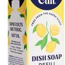 Cleancult Dish Soap Liquid Refill (32oz, 1 Pack) - Plant Based Cleaning Power - Dish Soap that Cuts Grease & Grime - Free of Harsh Chemicals - Uses 90% Less Plastic - Lemon Verbena