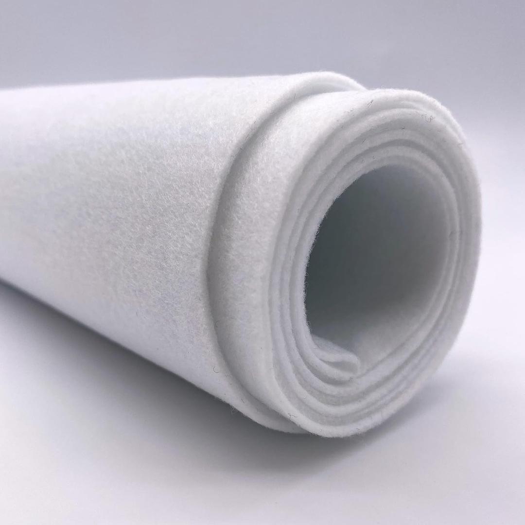 Ice Fabrics Craft Felt Fabric by The Yard - 72" Wide & 1.6mm Thick Acrylic Felt - Soft and Durable Snow White Fabric for DIY Arts & Crafts, Decorations and More - 2 Yards Snow White