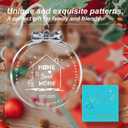 2 x House Warming Gifts New Home Ornament 2025, First Christmas in New Home Ornament Crystal Glass, Housewarming Gift Presents for Women, Couple, New House Gift Ideas with Glow in The Dark Printing-02