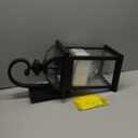 Darkaway Outdoor Lights Fixture Wall Mount, Large 22inch Exterior Wall Light with Water Ripple Glass Waterproof Black Outside Wall Sconce for House Porch Hallway Garage