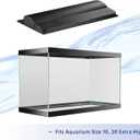 Aqueon LED Deluxe Fish Tank Aquarium Full Hood with LED Light, Black, 20 Inch