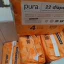 Pura Sensitive Skin Baby Diapers | Size 4 (18-31 lbs) | Hypoallergenic, Totally Chlorine Free, Fragrance Free, Up to 12-Hour Leak Protection | 6 Packs of 22 (132 Diapers)