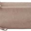 befen Genuine Leather Wristlet Clutch Wallet Purses with RFID Blocking, Small Crossbody Bags Shoulder Handbag for Women (Nude)