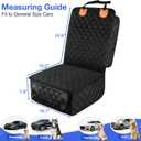 PETICON Front Seat Cover 2 Pack, Full Protection Dog Car Seat Cover with Side Flaps, Nonslip Scratchproof Captain Chair Seat Cover Fits for Cars, Trucks, SUVs, Jeep, Black