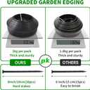 Landscape Edging Border No Dig - 20FT 2IN Tall Garden Edging Border with 20 Stakes, Plastic Garden Fence Lawn Edging Flexible for Landscaping, Flower Beds, Yard, Pathway with Connectors