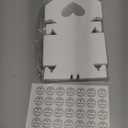 Sinmoe 50 Pcs Valentine Party Favors Gift Boxes Heart Shaped Candy Boxes with Window Bulk Valentines Day Bakery Treats Containers Kraft White and Brown Packaging Cases with Stickers for Wedding