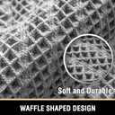H.VERSAILTEX Waffle Bath Mat Super Absorbent Boho Bath Mat Non Slip Bath Rugs for Bathroom Floor Machine Washable Dry Fast Bathroom Rugs with Tassels, 20" x 32", Dove