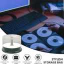 Angoily Cd Storage Bucket Set of 2 Portable Dvd Holder Organizer Clear Plastic Container for Media Protection Compact 5.47X5.47X3.14In Storage Case for Home Car (Assorted Color)