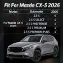Floor Mats Compatible with Mazda CX-5 2026,All Weather Protection Duarble TPE Cargo Liner with Backrest Mats, Door Sill Guards Accessories Compatible with Mazda CX5 2026
