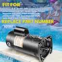 SQ1202 Pool Pump Motor 2 HP, Fit for Century A.O. Smith 2HP Single Speed, 3450 RPM, 48Y Frame, 230V, 11.2 Amps, Swimming Pool Motor