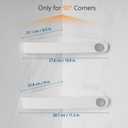 Sotfamily Plastic Shower Caddy Corner (for 90 Only), 2 Pack Adhesive Corner Shower Shelves for Bathroom Organizers and Storage, White