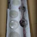 LOUSACE Bathroom Lighting Fixtures Black and Gold 6 Light Bathroom Vanity Light Over Mirror with Clear Glass Shades, Brushed Gold Socket Wall Vanity Lighting Fixtures for Bedroom Living Room