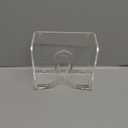 Amazing Abby Acrylic Cocktail Napkin Holder (5.0"x5.0"), Clear Plastic Napkin Dispenser with Weighted Arm and Non-Slip Pads, Great for Kitchen Counter, Dining Table, Bathroom Vanity, and More
