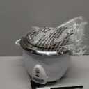 AROMA Select Stainless Rice Cooker, 3-Cup (Uncooked) / 6-Cup (Cooked), Stainless Steel Inner Pot, Small Rice Cooker, Auto Keep Warm, 1.2 Qt, White, ARC-753SG