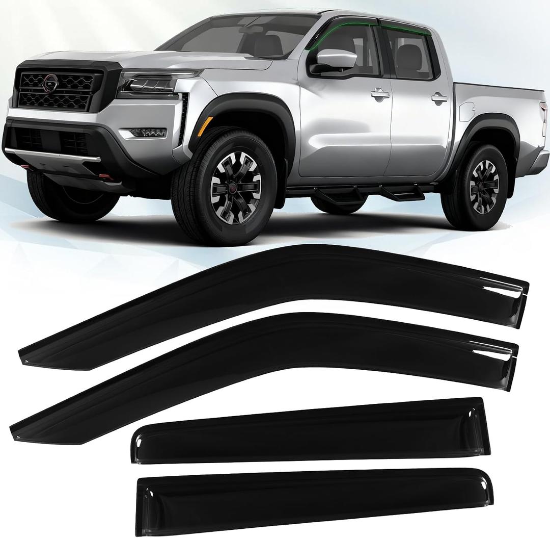 Rain Guards Window Visors Fit for Nissan Frontier 2022-2026 Crew Cab