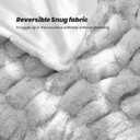 Ultra-Soft Faux Rabbit Fur Throw Blanket 50"x60", Cozy Fuzzy & Plush Throw for Couch & Bed Home Decor, Super Warm Fluffy Blanket for Women - Light Grey