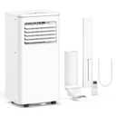 ZAFRO 8,000 BTU Portable Air Conditioners Cools up to 350 Sq.ft, Portable AC Built-in Cool, Dehumidifier, Fan Modes, Room Air Conditioner with Remote Control/Installation Kits, White