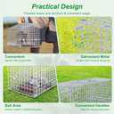 26" Live Animal Cage Trap, Heavy Duty Folding Raccoon Traps with 1x Pair of Gloves, Humane Cat Trap Galvanized Steel Animal Live Trap Cage for Raccoons Beavers Groundhogs Foxes Armadillos