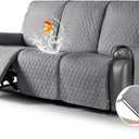 TAOCOCO 100% Waterproof Recliner Sofa Cover-Non Slip Split Couch Covers for 3 Seater Reclining Couche with Elastic Leg Straps Washable Pet Friendly (Light Gray, 3 Seater)