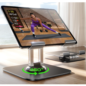 LISEN for iPad Stand Holder Adjustable Tablet Stand for Desk, 2026 for iPad Accessories Rotating Display Stand PC Office Accessories for Desk Women Kindle Table Mount/PS/Switch iPhone 12.9"4.7"