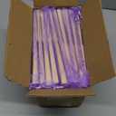50pcs Paper Hand Fan with Organza Bags Bamboo Handheld Folding Fan DIY Decorative Wedding Party Favors (Light Purple)