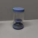 Pickle Jar with Strainer Flip for Pickle Juice Separator from Wet and Dry, Upgrade Food-grade ABS Lid and BPA Free Hourglass Pickle Jar for Airtight Food Storage, Haze Blue