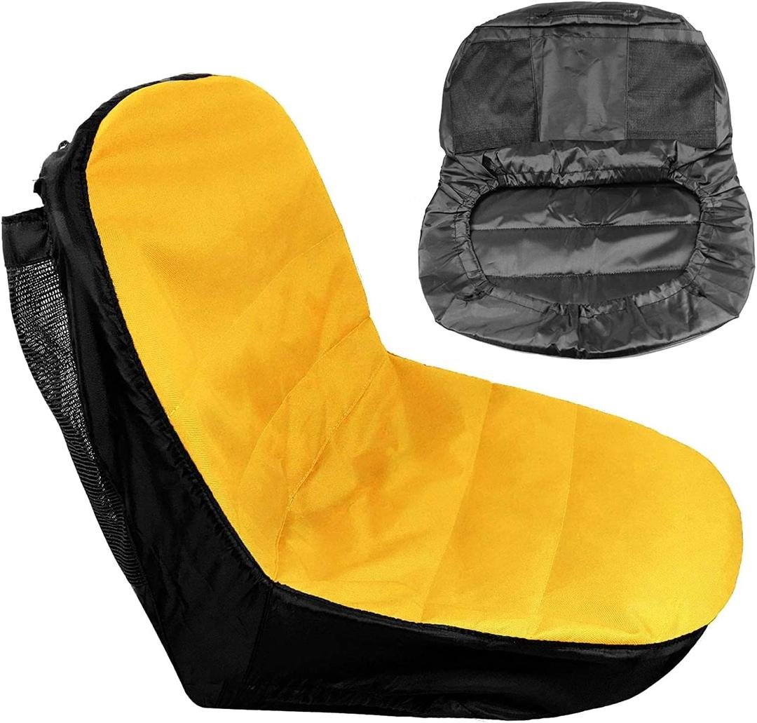 Tractor Seat Cover for John Deere,Riding Lawn Mower Seat Cover Compatible with Cub Cadet (Small) (Yellow)