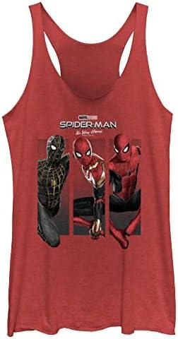 Marvel Women's Spider-Man No Way Home 3 Spidey Panel Poster Tri Blend Tank, XS