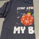 Stop Staring At My Balls Funny Dirty Christmas Adult Humor T-Shirt XL