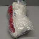 2pcs Knitted Christmas Stockings:Holiday Tree Hanging Ornaments for Candy, Party Favors, and Treats, Decorative Xmas Stockings for Home Decor, Red and Ivory