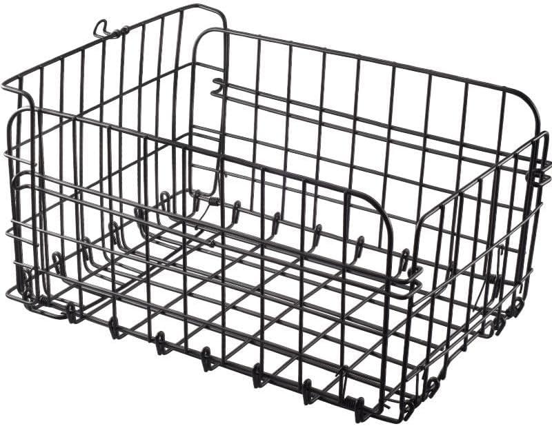 Himiway Folding Bike Basket - Front & Rear Hanging Cargo Storage Basket, Quick Release Mental Storage Rack for Bike Handlebar & Rear Rack, Max. Load 66 lbs /11 lbs, Waterproof & Anti-Rust