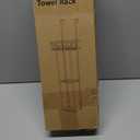 HapiRm Towel Rack Bathroom Storage - 3 Tier Over The Door & Wall Mounted Rolled Towel Racks Holder Organizer with Metal Shelf and 6 Hooks for Small Bathroom, Camper, Rv - Black (for 1.77 in Doors)