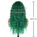 GNIMEGIL 28 inch Long Curly Wigs for Women Green Wig Cosplay Thick Hairline St. Patrick's Day Carnival Party Wig Halloween Costume Hairstyle