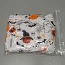 Halloween Little Girl Dress Pumpkin/Bat Outfit Flared Sleeve Ruffled Dresses 3-8T (White)